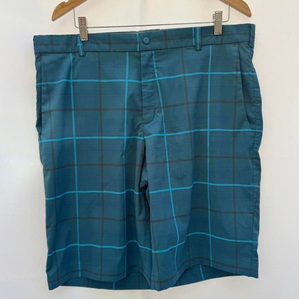 Nike Golf Shorts Men's Size‎ 38 Dri Fit Blue Plaid